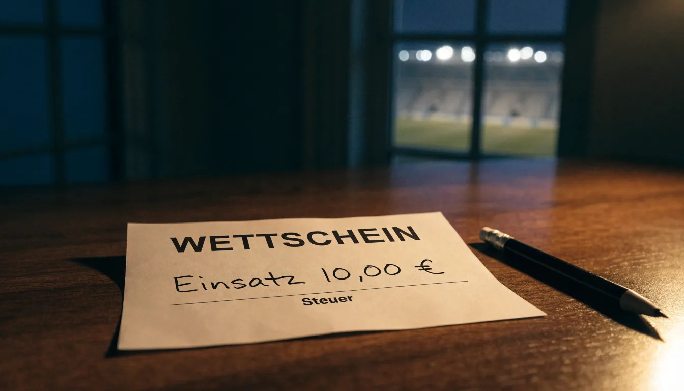 Ein Stadion unter Flutlicht aus der Ferne gesehen, im Vordergrund ein ruhiger Fluss und ein Fußweg.