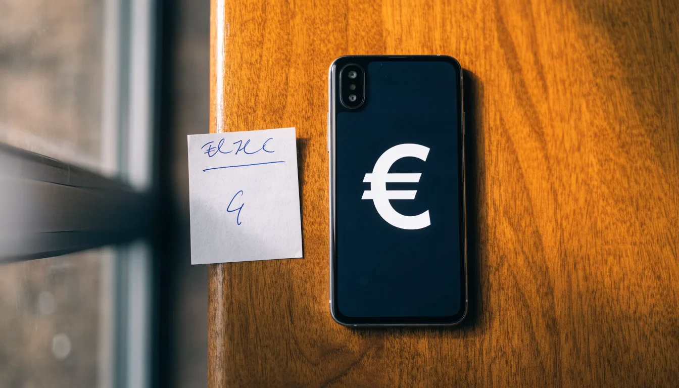 Ein Smartphone mit dunklem Display liegt neben einem leeren Papier-Wettschein auf einem Tisch am Fenster.